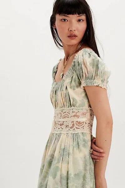Free People Honeysuckle Printed Midi Dress