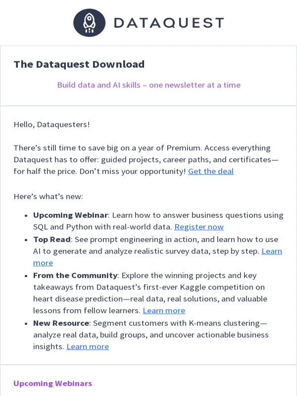 DataQuest - How Data Professionals Use AI to Analyze (and Create) Data