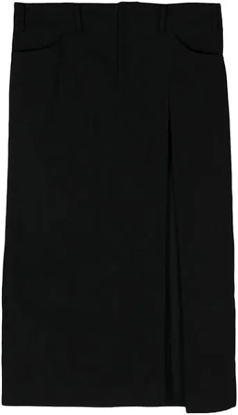 Yohji Yamamoto Women's Side-Slit Denim Maxi Skirt