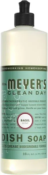 Mrs Meyer's Clean Day Liquid Dish Soap Basil