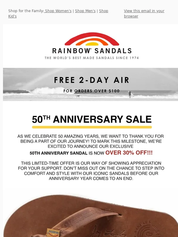 Rainbow Sandals - SALE | Over 30% OFF