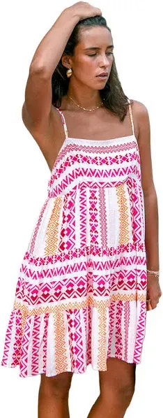 Cupshe Women's Geo Print Cami Mini Dress with Pockets