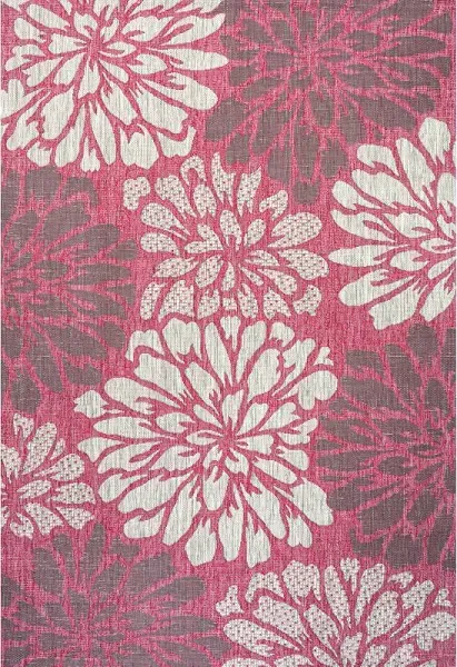 Jonathan Y Marvao Modern Floral Textured Weave Indoor/Outdoor Area Rug