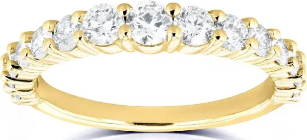 14K Yellow Gold 3/4 Carat Graduated Diamond Wedding Band