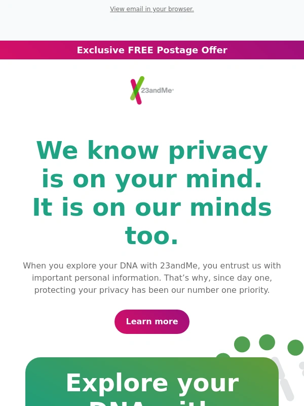23andMe - You’re in control of your DNA data
