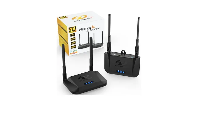 Graige Wireless HDMI Transmitter and Receiver 4K 30HZ, 1000 FT, HDMI Loop-Out, IR Extend, Dual Cooling Systems, 9 Channels, 1 TX to 3 RXS, Streaming from STB, PC, DVD, CCTV to TV, Projector, Monitor