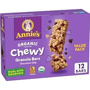12-Count 0.89oz Annie's Organic Chewy Granola Bars (Chocolate Chip)