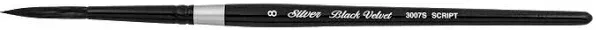 Silver Brush Black Velvet Oval