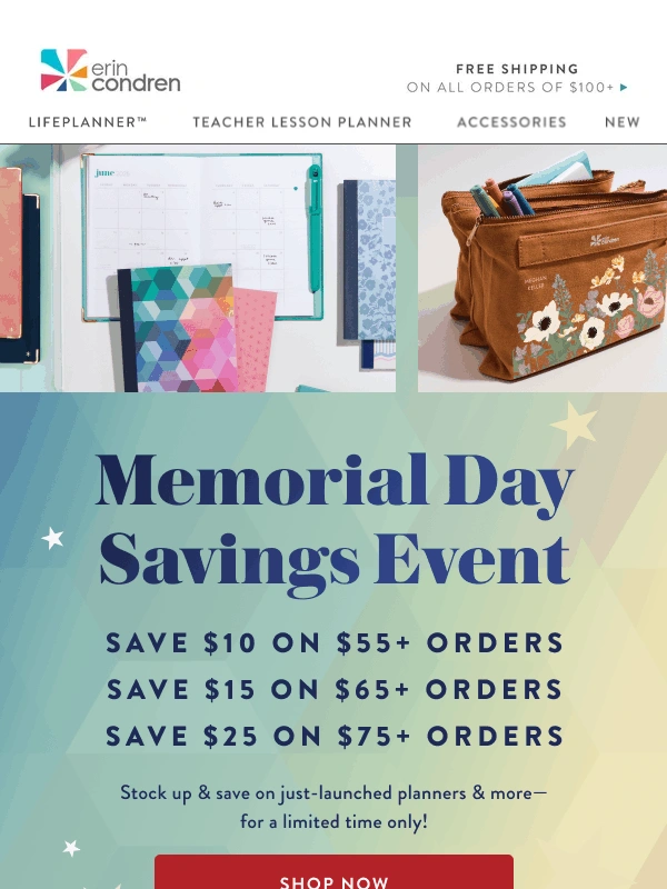 Erin Condren - ICYMI: Save up to $25 on just-launched planners!