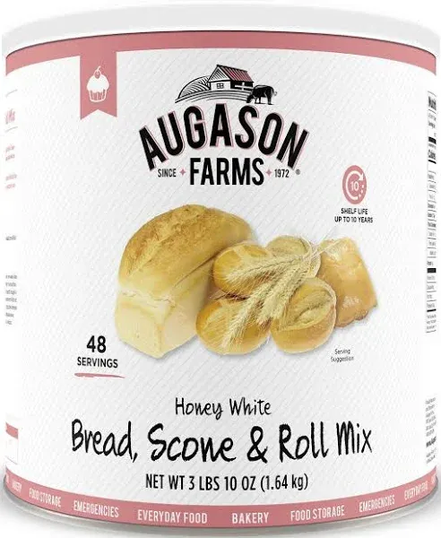Augason Farms Honey White Bread and Roll Mix
