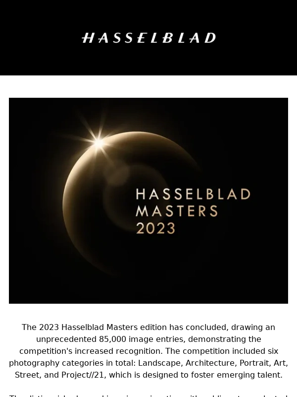 Hasselblad - HASSELBLAD MASTERS 2023 WINNERS