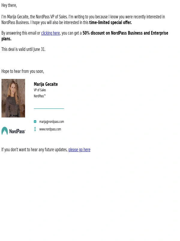 NordPass - Get a 50% discount on NordPass Business plans