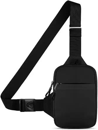 simptech - Mini Crossbody Sling Bag, Dual Pocket, Water Resistant, for Men Women