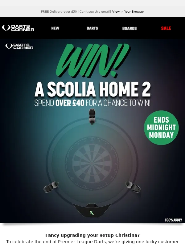 Darts Corner - Win a Scolia Home 2!