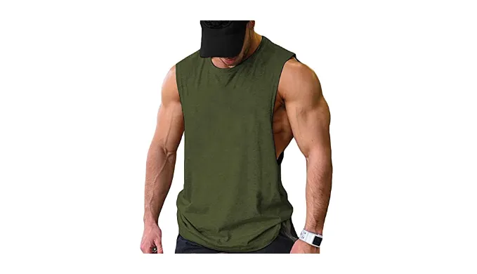 COOFANDY Men Workout Tank Top Gym Bodybuilding Sleeveless Muscle T Shirts Cut Off Shirts
