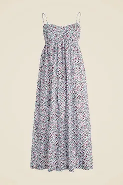 J.Crew Cotton Voile Empire-Waist Dress in Poppy Print