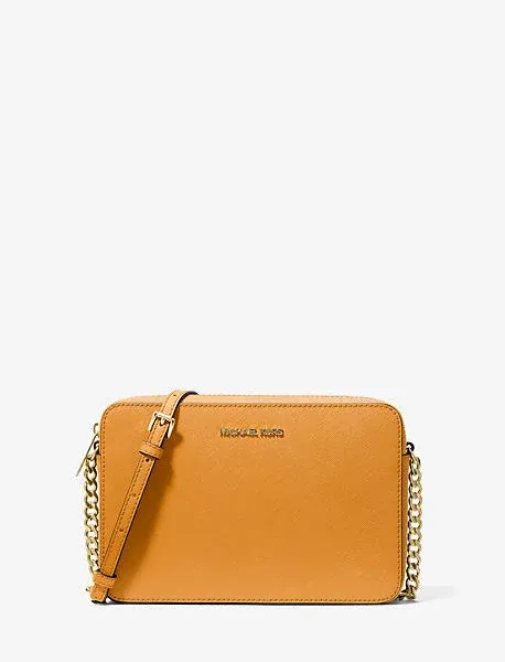 Michael Kors Women's Jet Set Saffiano Leather Crossbody Bag