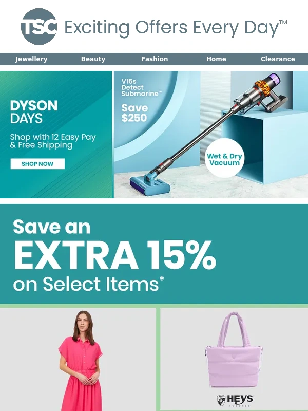TSC - ? SAVE an EXTRA 15% on Select Items ?