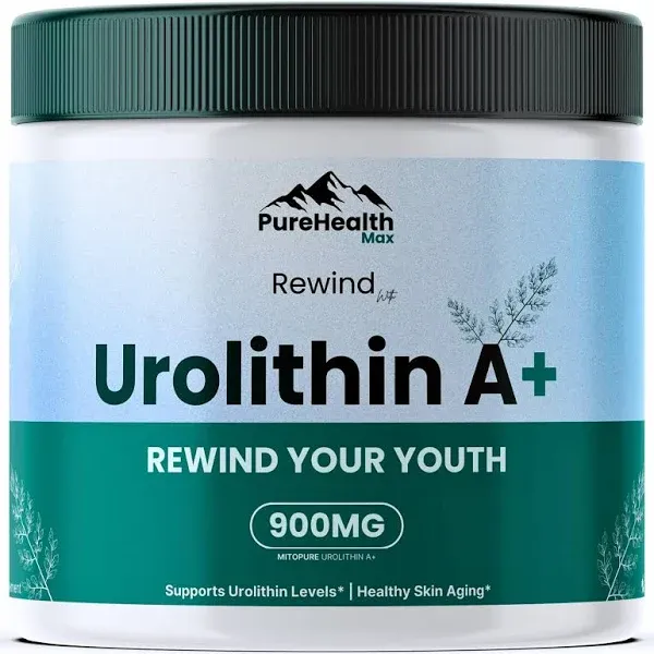 Rewind Urolithin A Supplement - Mitopure A+ Advanced Longevity Mitochondrial Nutrition Formula | Anti Aging Cellular Supplements for Men and Women -