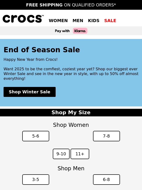Crocs UK - Your top Crocs,all up to 50% off!