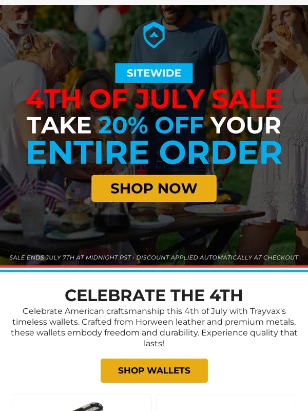 Trayvax - ON NOW: July 4th Sale