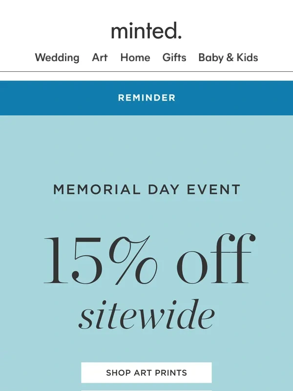 Minted - Reminder: 15% off art (children’s art too!)