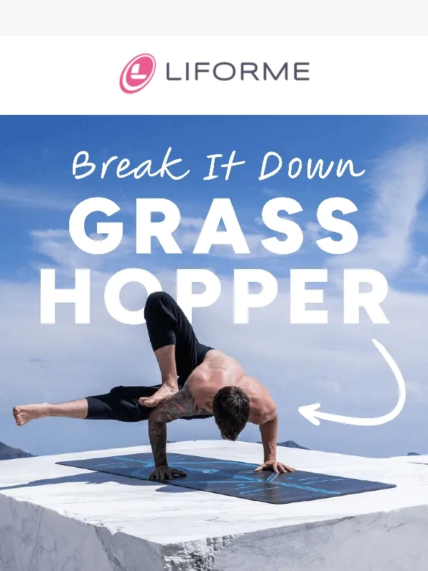 Liforme - Hop to it! Grasshopper Pose step-by-step guide