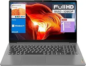 LENOVO IdeaPad 1 Laptop, 15.6 FHD Display, Intel Celeron N4500 Processor, 20GB RAM, 1TB SSD, SD Card Reader, Numeric Keypad, HDMI, Wi-Fi 6, Windows 11 Home, 1 Year Office 365, Grey