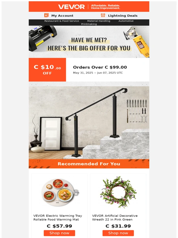 Vevor - Your C$10 Gift is Here! Shop Now & Save on Orders Over C$99