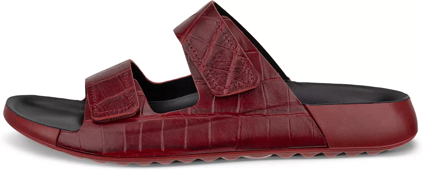 ECCO Cozmo - Women's Leather Two - Strap Sandal - Red