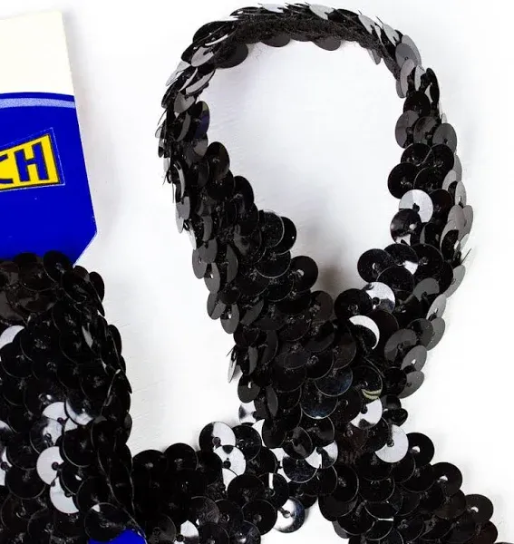 Wright Black Stretch Sequin Trim