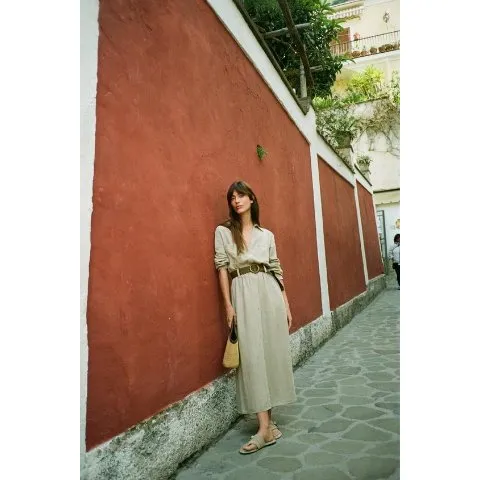 Zara BELTED MIDI DRESS