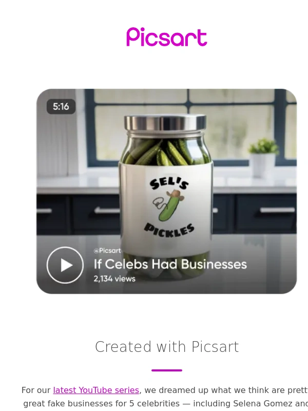 PicsArt - If celebs had businesses ?