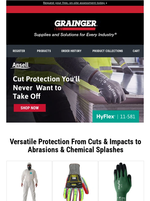Grainger - Don’t Gamble with Safety – Request Your Free Ansell Hazard Assessment Today