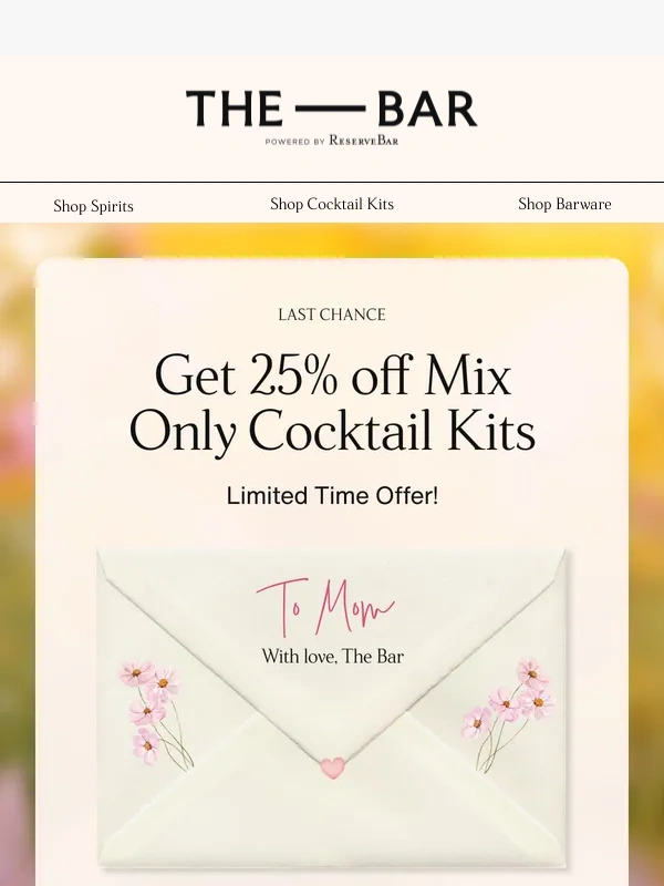 Baileys - Order by midnight to get it in time for Mother’s Day ?