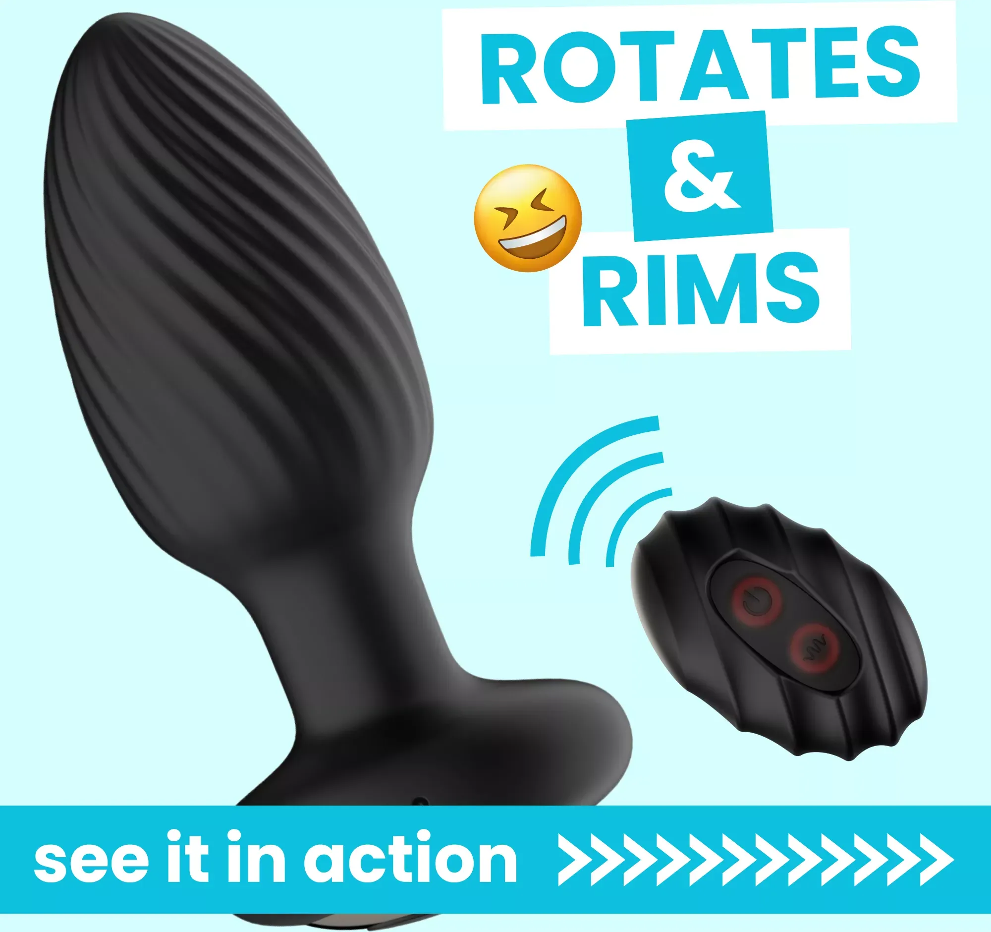 TooTimid THE RIMMER Wireless Rotating & Rim Job Silicone Anal Plug