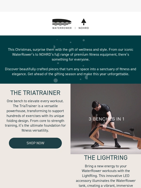 WaterRower - Get ahead of the gifting season ?