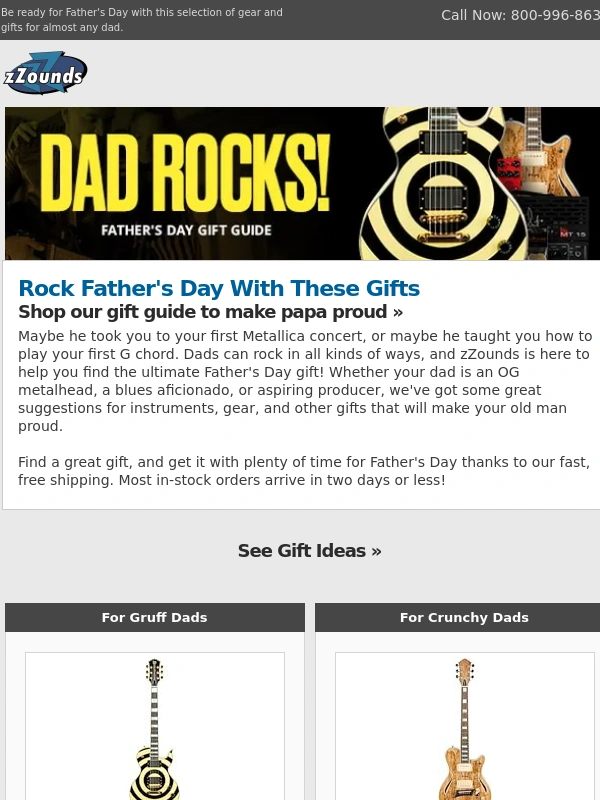 zZounds - Gifts for Dads Who Rock!