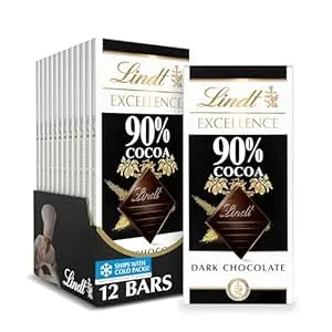 Lindt Excellence 90% Cocoa Bar, 3.5 oz, 12 Count