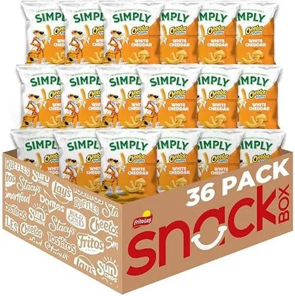 Simply Cheetos Puffs White Cheddar Cheese Flavored Snack Chips