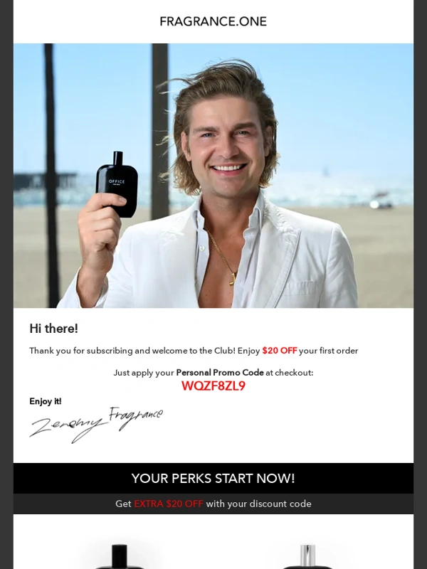 Fragrance - Enjoy $20 OFF your first order there!