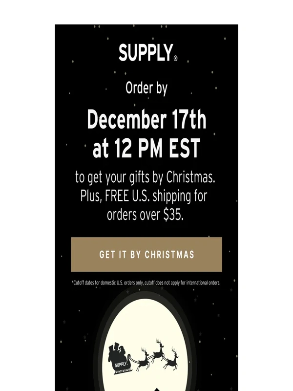Supply - Need It by Christmas? ?? ?‍?