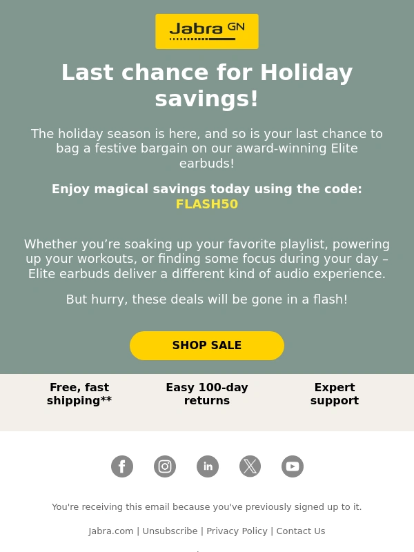 Jabra - ? HOLIDAY FLASH SALE: Save big on sound today! ?✨