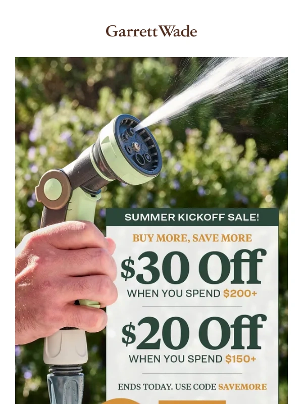 Garrett Wade -  $30 off ends tonight!
