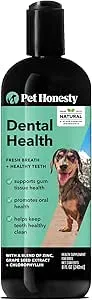 Pet Honesty Oral Hygiene Dental Water Additive | Dog Mouthwash + Teeth Cleaning | Keeps Teeth + Gums Clean | Freshens Breath + Targets Plaque + Tartar - 8 oz