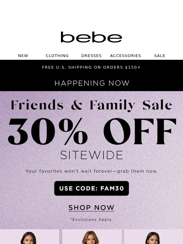 bebe - Friends & Family 30% Off ❤️‍?