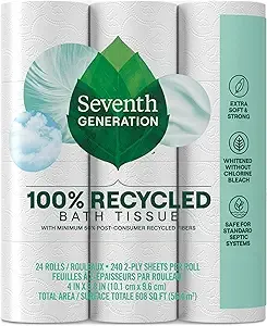 [S&S] $33.11: 48-Pack 240-Sheets Seventh Generation 2-ply Toilet Paper at Amazon