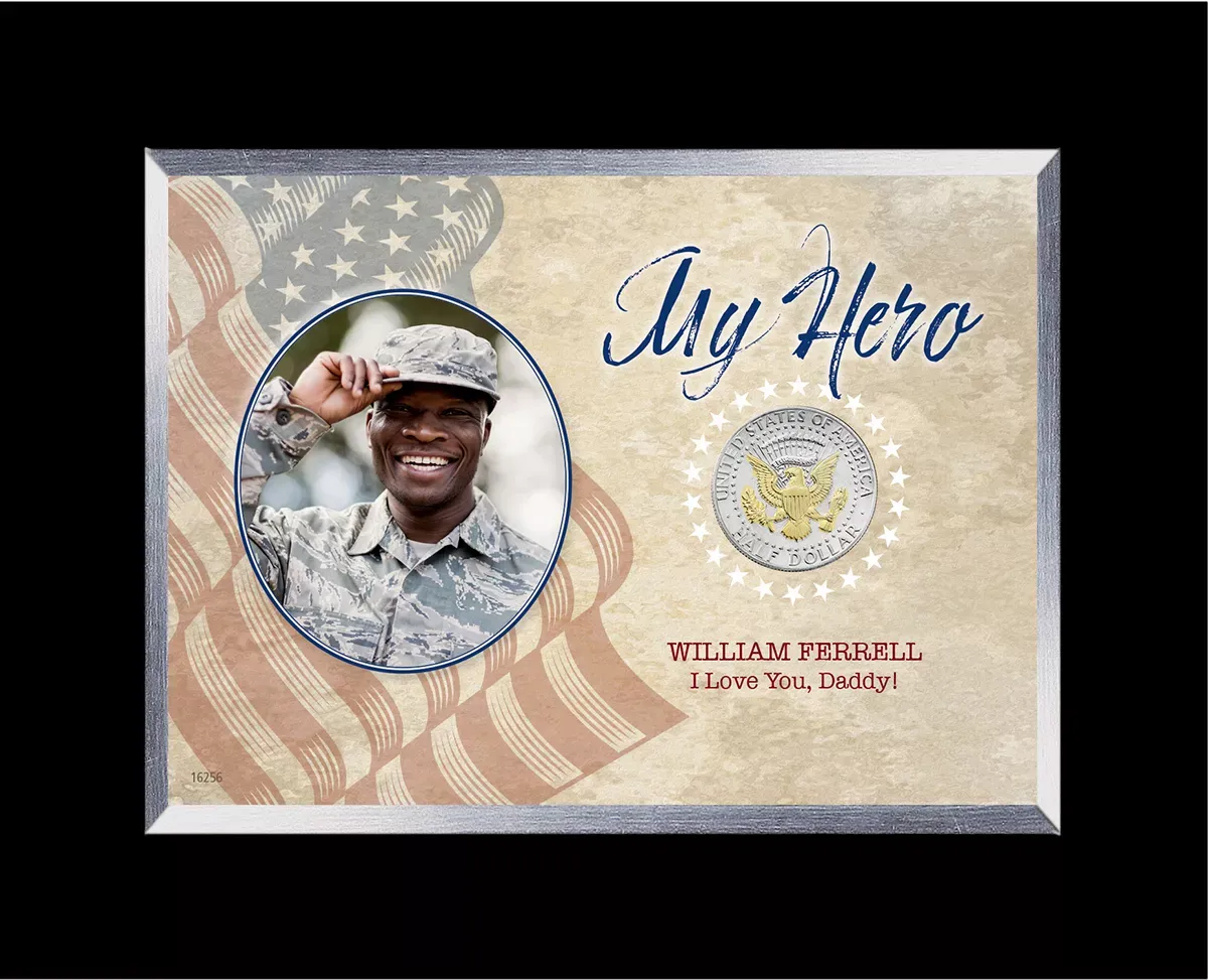 UPM Global LLC My Hero JFK Half Dollar Personalized Photo Frame