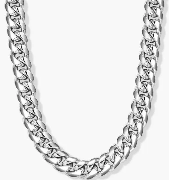 JAXXON 10mm Cuban Silver Chain Set