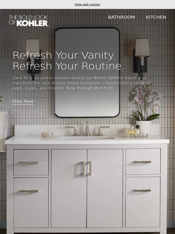 KOHLER - Save on a New Bathroom Vanity
